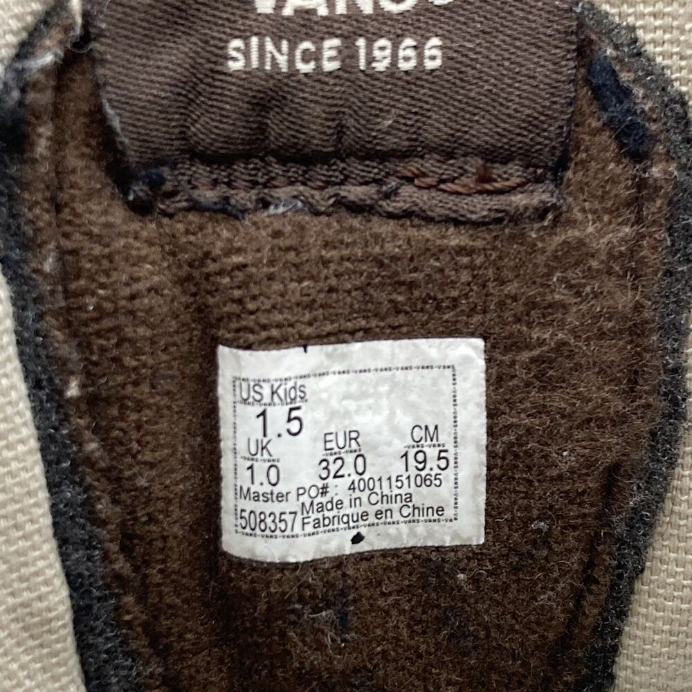 Vans Sk8-Mid Sloth Strap Shoes Kids Boys Size 1.5 - Picture 8 of 8